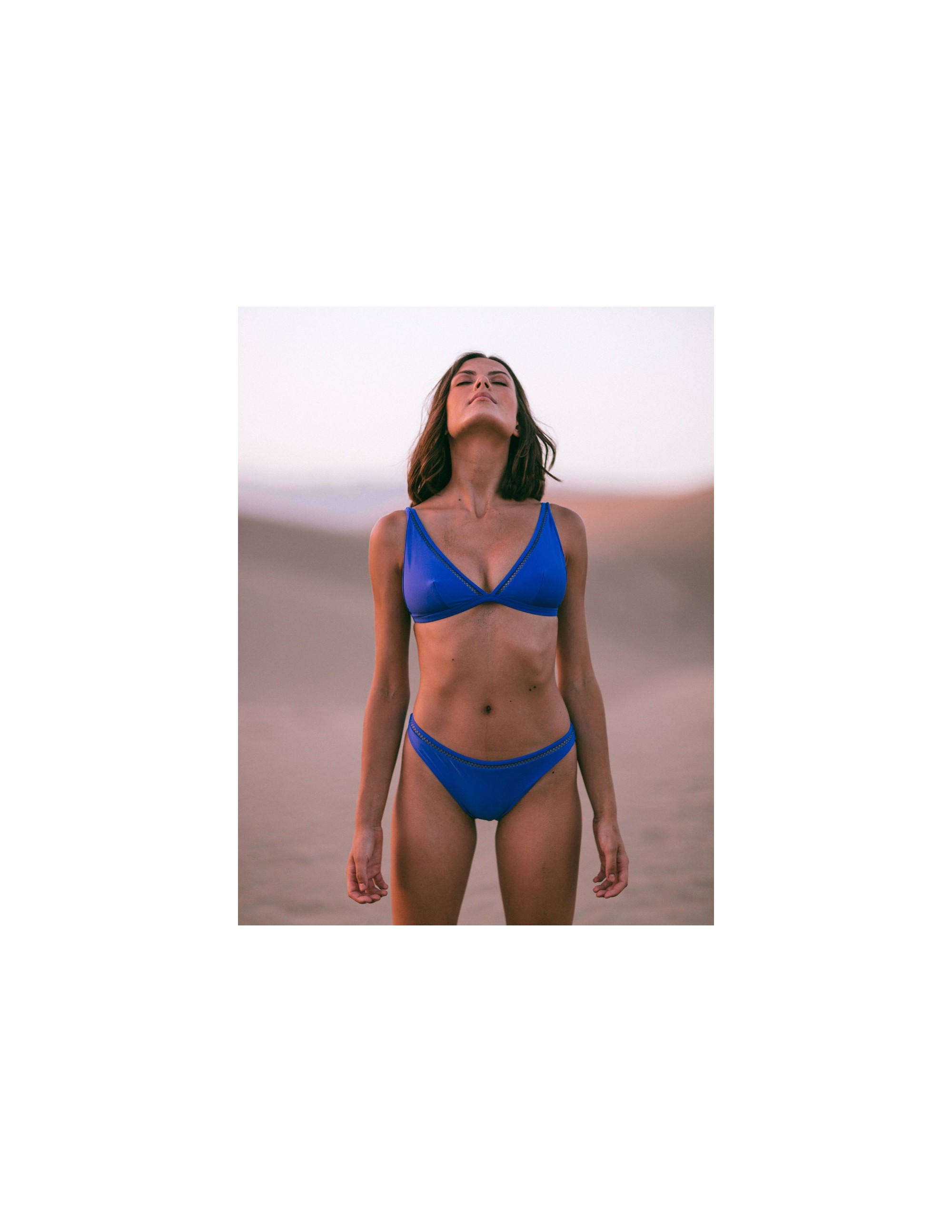 BELLA bikini top - ECHO BLUE