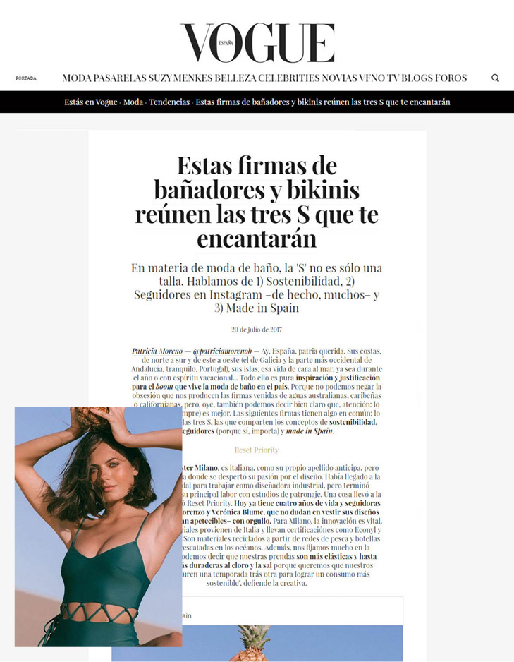 Vogue España Bañadores 2017 Reset Priority